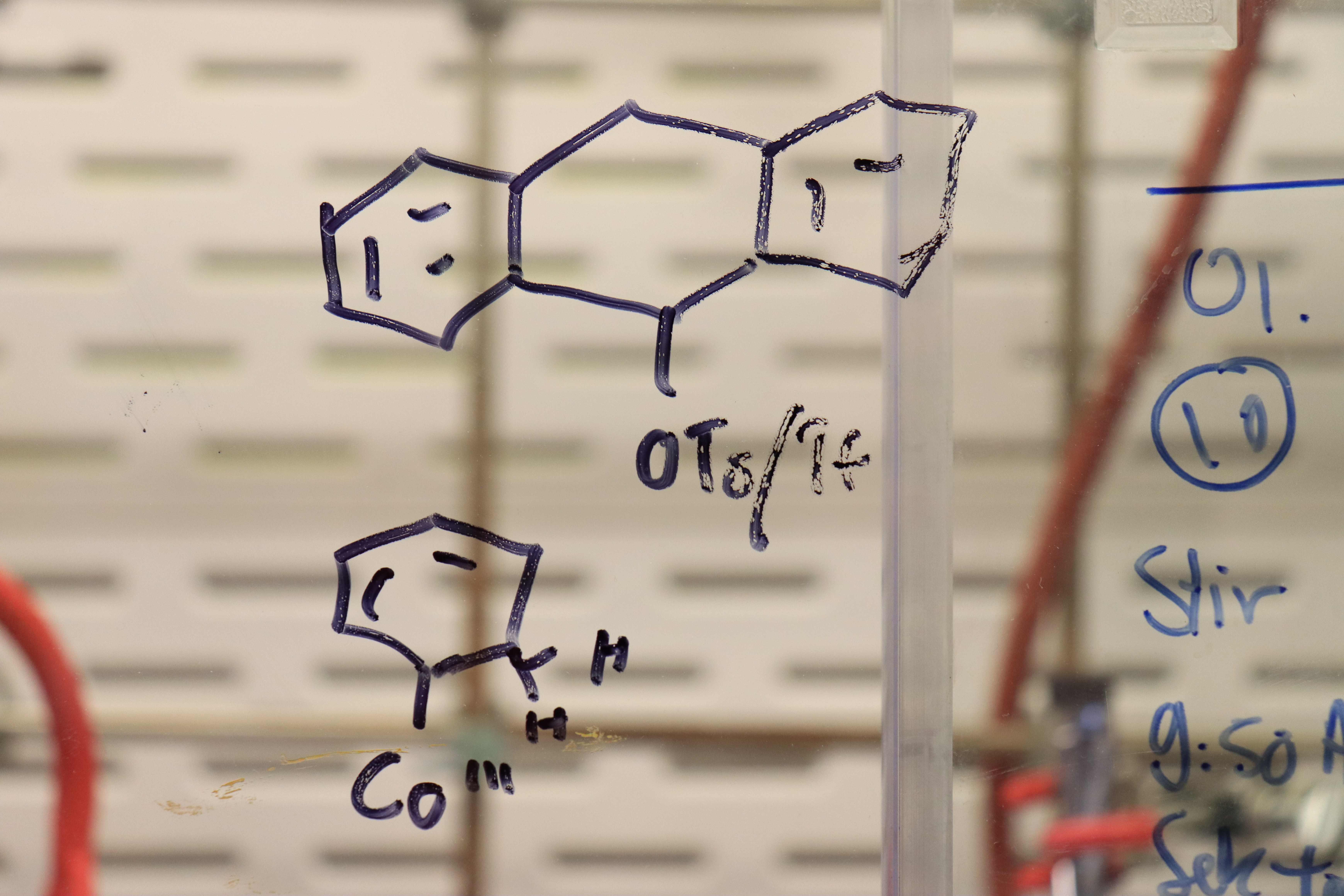 Marker drawing of ligands on glass