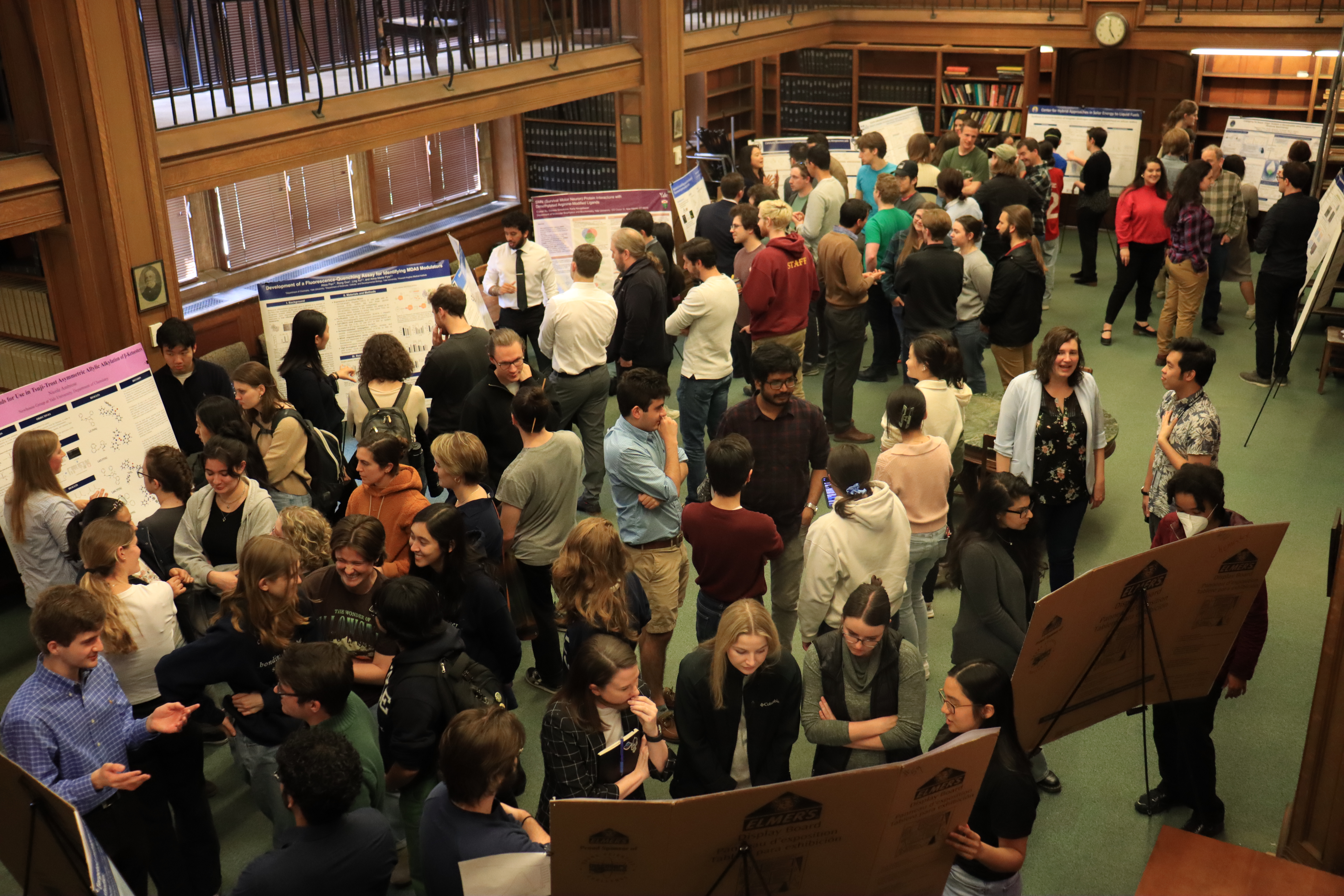 library room people and posters