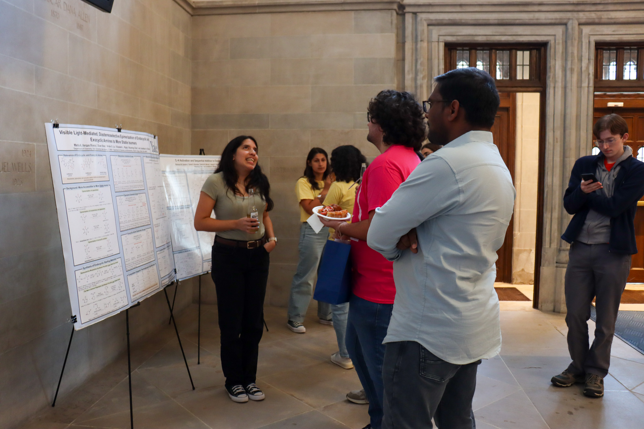students listening to post presenter