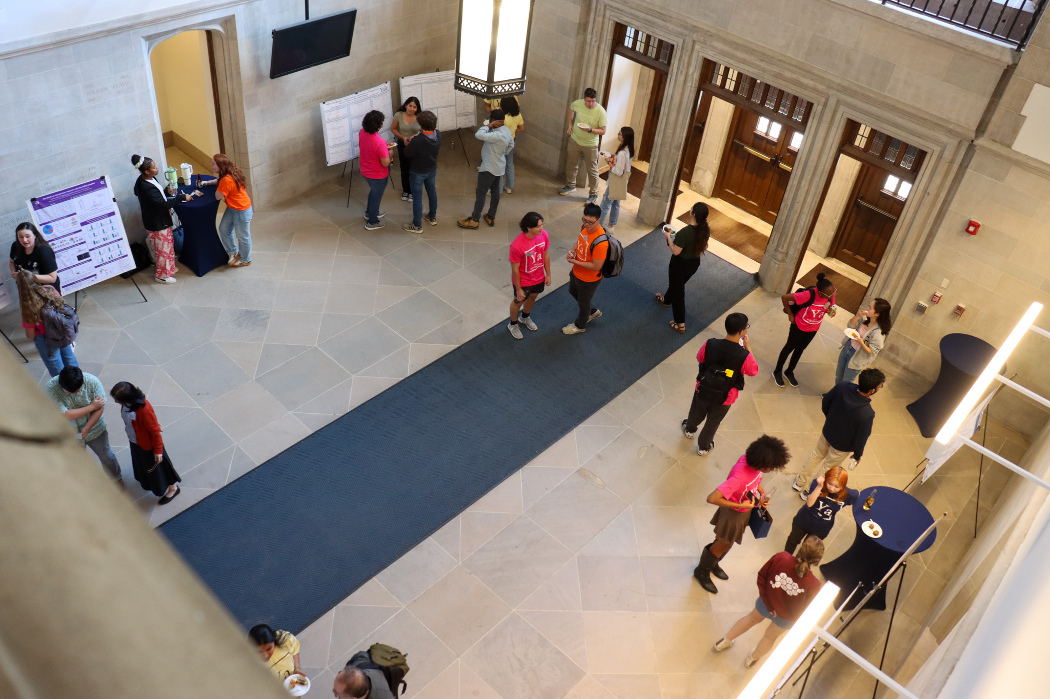 poster session in entranceway