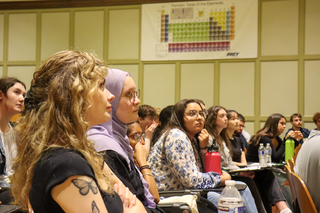 students in lecture hall seating