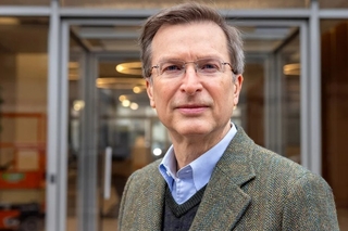 man in front of door