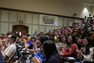 Audience watching presentations