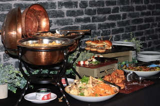 Food buffet on table