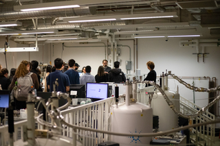 people touring instrumentation center