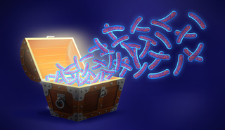 microbes flying out of a wooden trunk