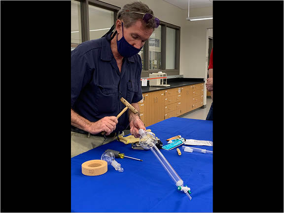 Glass Joints Station led by Senior Scientific Glassblower Daryl Smith, Scientific Glassblowing Laboratory