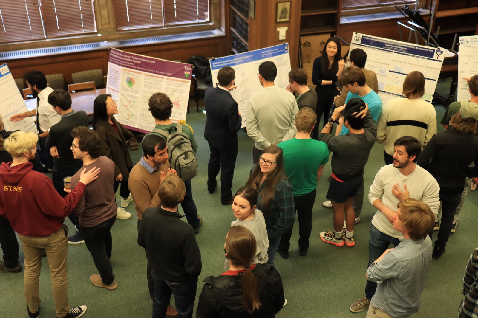 library room people and posters